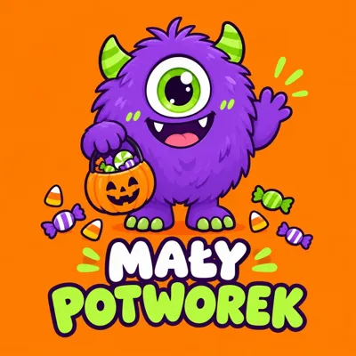 Mały potworek – grafika na koszulce